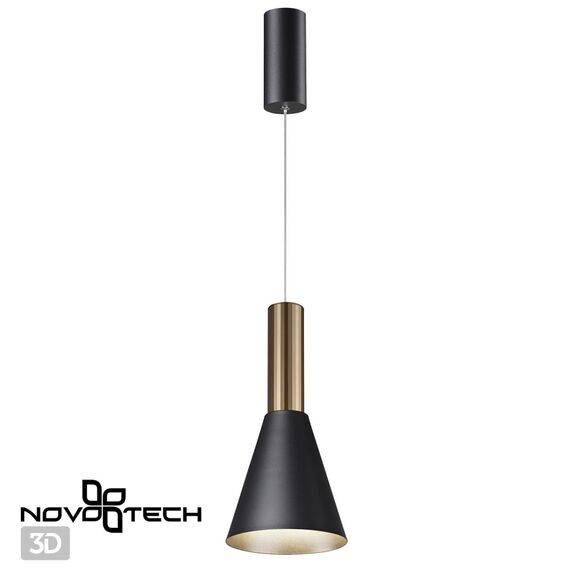 NOVOTECH 358983 OVER NT22 198 бронза светлая/черный Светильник светодиодный накладной, провод 2м IP20 LED 4000K 15W 220V ALBA, изображение 6