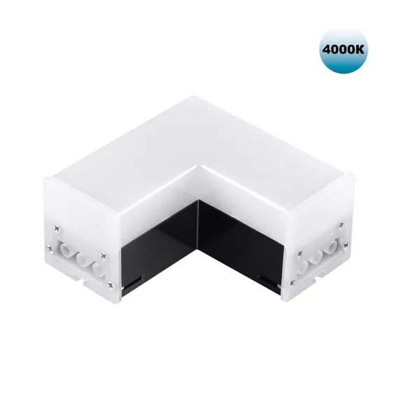 NOVOTECH 359116 OVER NT23 205 черный Светильник-соединитель "L"- образный с двумя сетевымм входами IP20 LED 8W 4000K 100-265V 720Лм BITS