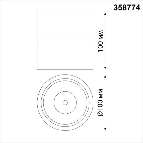 NOVOTECH 358774 OVER NT21 221 белый Светильник накладной светодиодный IP20 LED 15W 4000K 1300Лм 100-265V GRODA, изображение 2