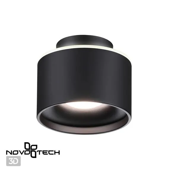 NOVOTECH 358971 OVER NT22 202 черный Светильник накладной с переключ. цв. температуры IP20 LED 3000К\4000К\6000К 12W вниз + 3W вверх 110-265V GIRO, изображение 4
