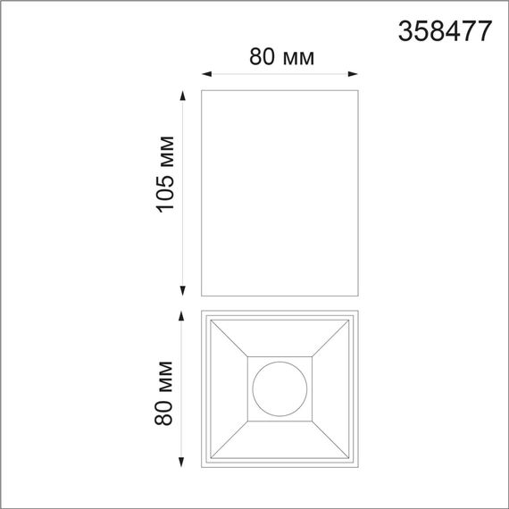 NOVOTECH 358477 OVER NT21 237 белый Светильник накладной IP20 LED 4000K 10W 200-260V RECTE, изображение 2
