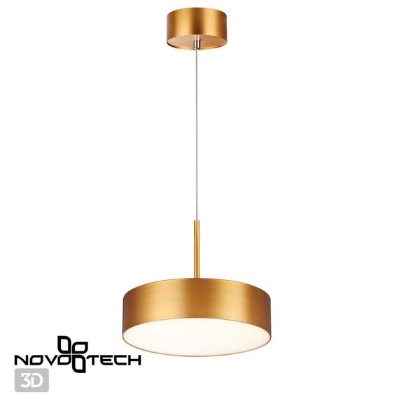 NOVOTECH 358763 OVER NT21 216 матовое золото Светильник накладной светодиодный, длина провода 2м IP20 LED 30W 4000K 2600Лм 100-265V PROMETA, изображение 6
