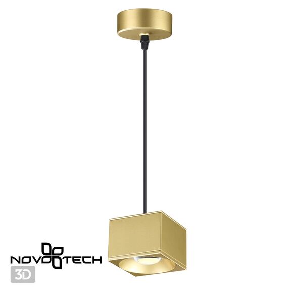 NOVOTECH 358672 OVER NT21 231 золото Светильник накладной светодиодный, провод 2м IP20 LED 4000К 12W 220V PATERA, изображение 4