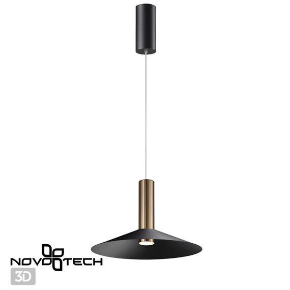 NOVOTECH 358985 OVER NT22 199 бронза светлая/черный Светильник светодиодный накладной, провод 2м IP20 LED 4000K 15W 220V ALBA, изображение 6