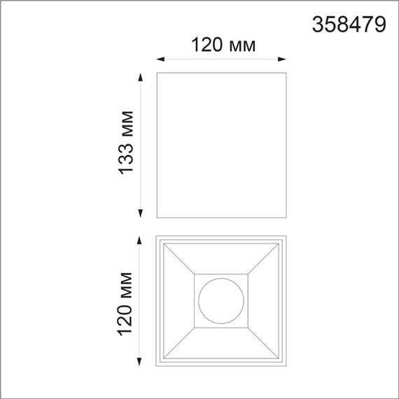NOVOTECH 358479 OVER NT21 237 белый Светильник накладной IP20 LED 4000K 20W 200-260V RECTE, изображение 2