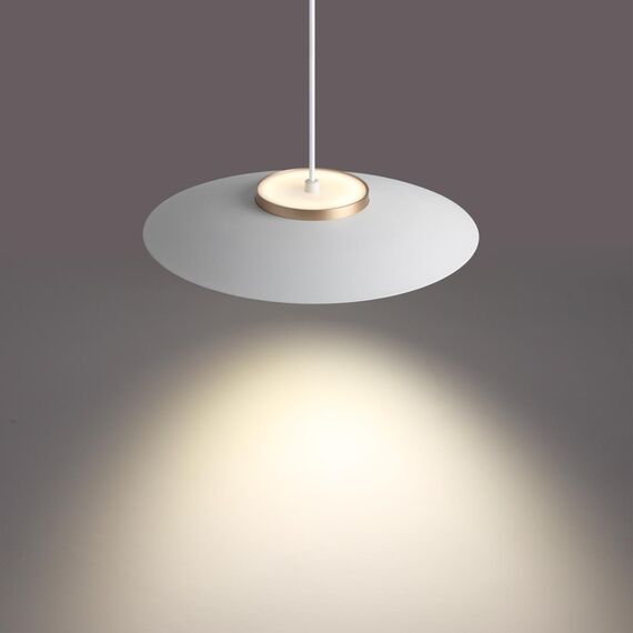 NOVOTECH 358895 OVER NT22 228 белый/золото Светильник накладной светодиодный, провод 2м IP20 LED 4000К 18W 220-240V PILZ, изображение 5