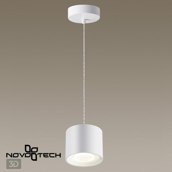 NOVOTECH 358793 OVER NT21 217 белый Светильник накладной светодиодный, длина провода 2м IP20 LED 15W 4000K 1600Лм 110-265V BIND, изображение 6