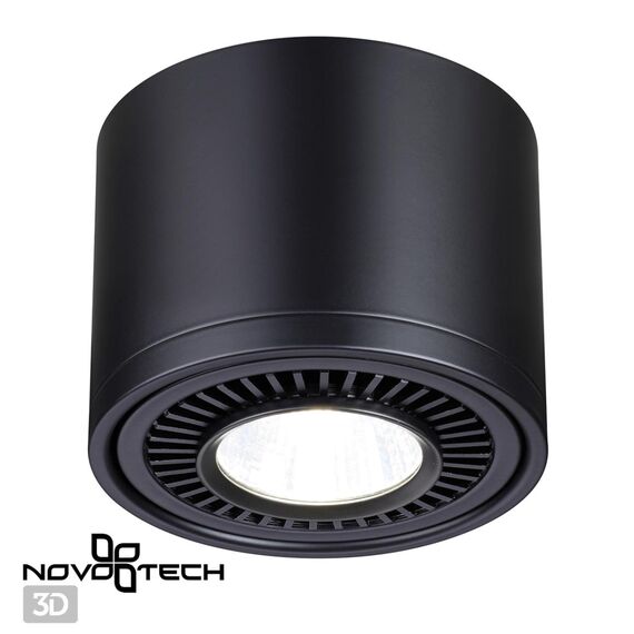 NOVOTECH 358814 OVER NT21 219 черный Светильник накладной светодиодный IP20 LED 18W 1600Лм 4000K 220V GESSO, изображение 6
