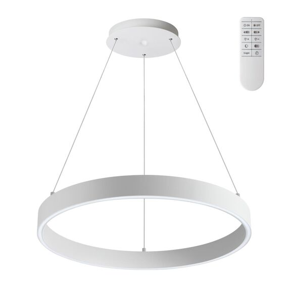 NOVOTECH 358960 OVER NT22 169 белый Светильник подвесной диммируемый, в комплекте пульт ДУ (2.4G) IP20 LED 3000К~6000К 50W 220V ITER