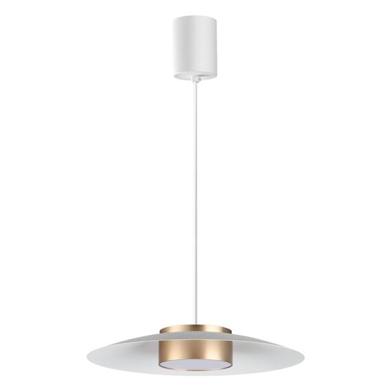 NOVOTECH 358895 OVER NT22 228 белый/золото Светильник накладной светодиодный, провод 2м IP20 LED 4000К 18W 220-240V PILZ