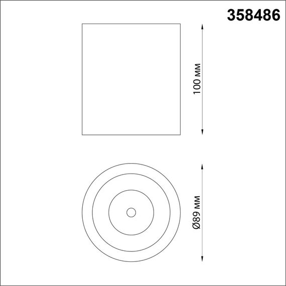 NOVOTECH 358486 OVER NT20 234 белый/золото Светильник накладной IP20 LED 4000K 10W 220V RECTE, изображение 2
