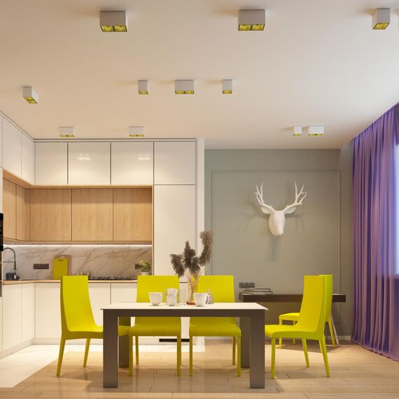 NOVOTECH 358488 OVER NT20 234 белый/золото Светильник накладной IP20 LED 4000K 10W 220V RECTE, изображение 3