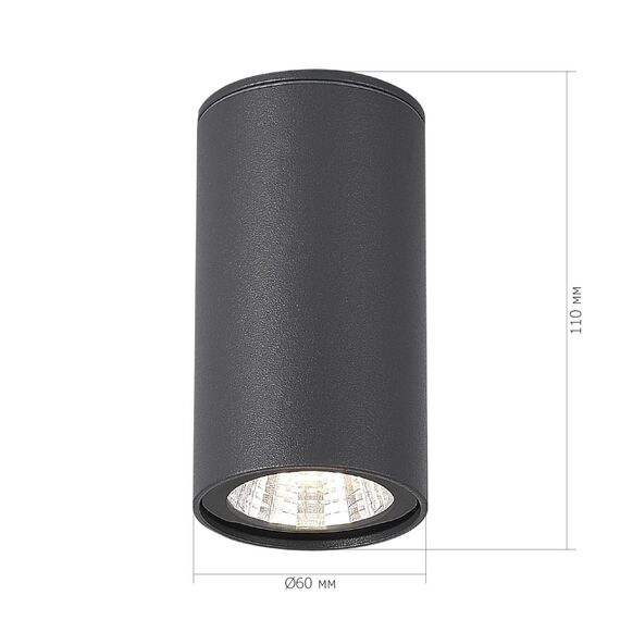 ST LUCE SL9514.702.01 Светильник уличный потолочный ST-Luce серый/белый LED 1*7W 3000K, изображение 3