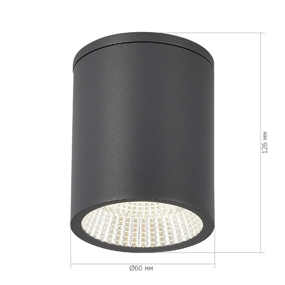 ST LUCE SL9514.712.01 Светильник уличный потолочный ST-Luce серый/белый LED 1*12W 3000K/4000K/6500K, изображение 3