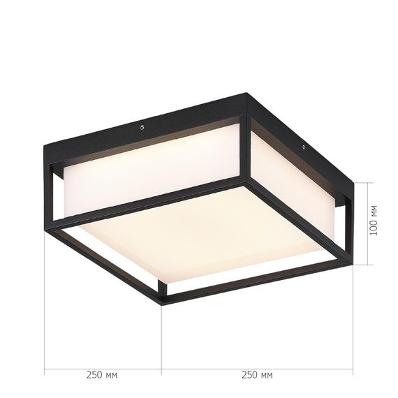 ST LUCE SL9517.402.01 Светильник уличный потолочный ST-Luce черный/белый LED 1*20W 3000K/4000K/5000K, изображение 3