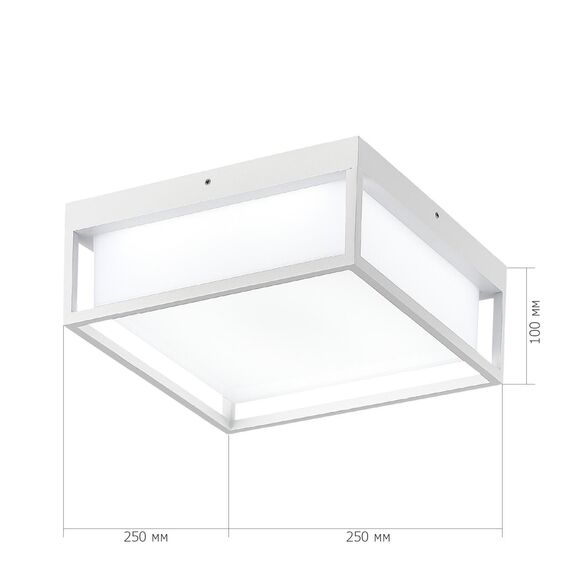 ST LUCE SL9517.502.01 Светильник уличный потолочный ST-Luce белый/белый LED 1*20W 3000K/4000K/5000K, изображение 3