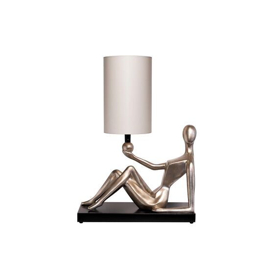 Garda Decor ART-4441-LM1 Лампа настольная плафон бежевый 46*25*66см, 220В