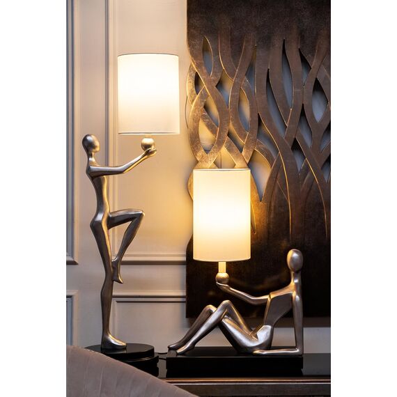 Garda Decor ART-4441-LM1 Лампа настольная плафон бежевый 46*25*66см, 220В, изображение 4