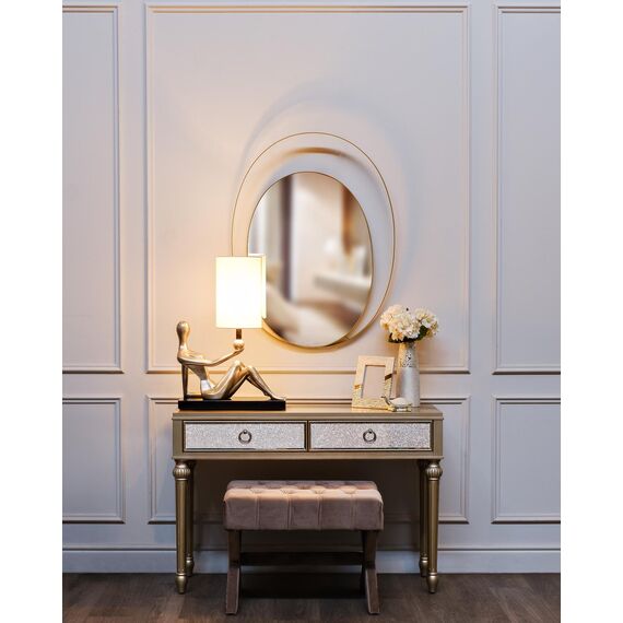 Garda Decor ART-4441-LM1 Лампа настольная плафон бежевый 46*25*66см, 220В, изображение 5