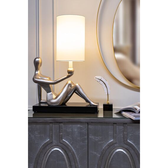 Garda Decor ART-4441-LM1 Лампа настольная плафон бежевый 46*25*66см, 220В, изображение 7
