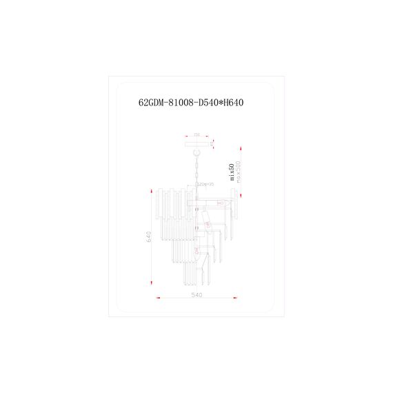 Garda Decor 62GDM-81008-540 Люстра Vittoria S d54см h65см, изображение 4