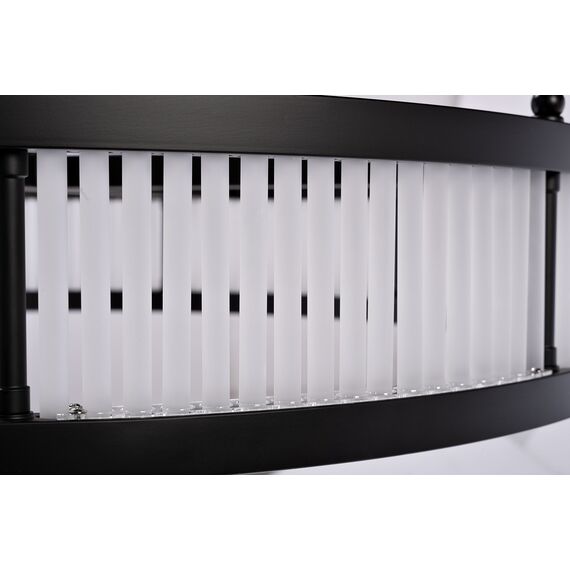 Garda Decor K2KM12851 Люстра Ancona круглая чёрный матовый/стекло прозр. d85см, изображение 3