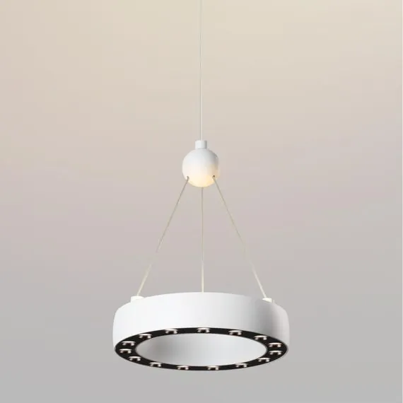 NOVOTECH 359395 OVER NT24 000 белый Светильник подвесной светодиодный, длина провода 2м IP20 LED 12W вниз/5W вверх 220V 1360Лм 3000K TURN, изображение 3