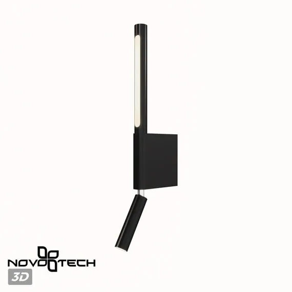 NOVOTECH 359436 OVER NT24 000 черный Светильник настенный с выключателем IP20 LED 5W+3W 220-240V 3000K 320Лм FERMO, изображение 6