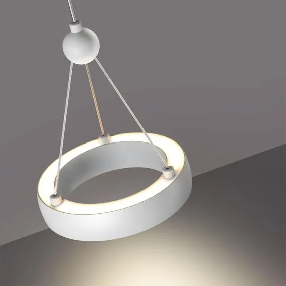 NOVOTECH 359395 OVER NT24 000 белый Светильник подвесной светодиодный, длина провода 2м IP20 LED 12W вниз/5W вверх 220V 1360Лм 3000K TURN, изображение 4