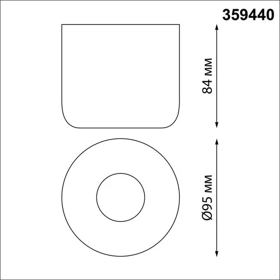NOVOTECH 359440 OVER NT24 000 черный Светильник накладной влагозащищённый IP44 LED 10W 220-240V 3000K 650Лм LISSE, изображение 2