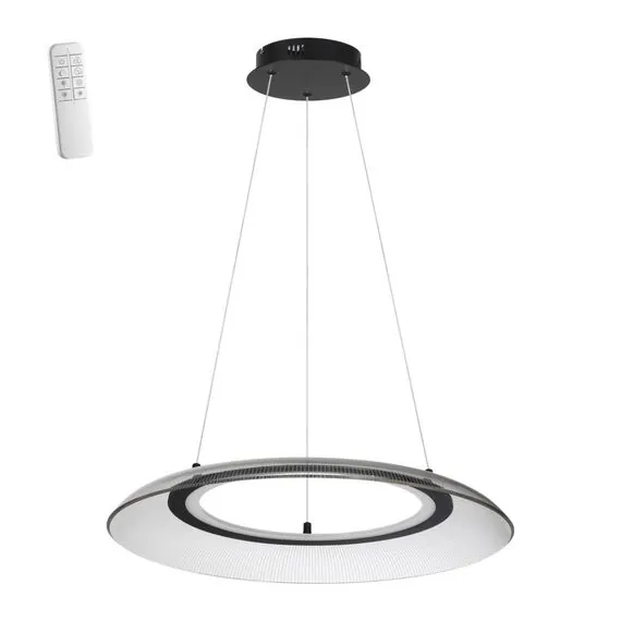 NOVOTECH 359189 OVER NT23 154 черный Светильник подвесной диммируемый, в комплекте пульт ДУ IP20 LED 3000К~6000К 48W 220-240V WELLE