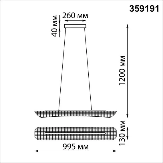 NOVOTECH 359191 OVER NT23 155 черный Светильник подвесной диммируемый, в комплекте пульт ДУ IP20 LED 3000К~6000К 32W 220-240V WELLE, изображение 2