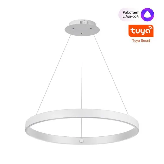 NOVOTECH 359449 OVER NT24 000 белый Светильник подвесной диммир. со сменой цв.темпер. (пульт ДУ/прилож. Smart Life) IP20 LED 50/12W 85-265V 3000-6000К SOTTO