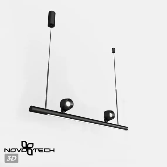 NOVOTECH 359309 OVER NT24 000 черный Светильник подвесной диммируемый (сенсер) IP20 LED 14W+14W 4000K 220-240V FERMO, изображение 5