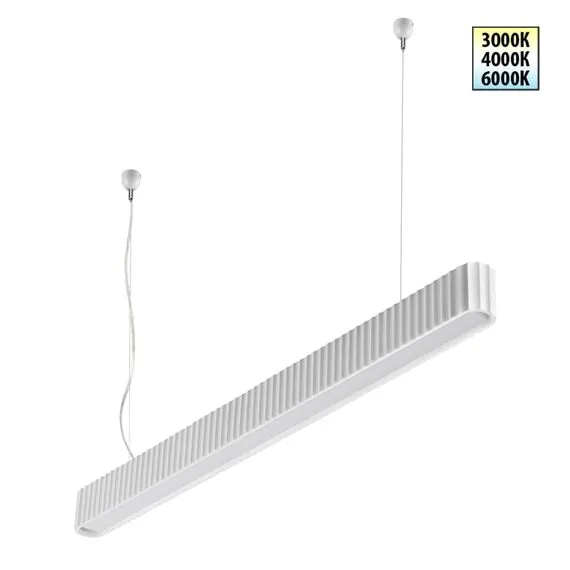 NOVOTECH 359404 OVER NT24 белый Светильник подвесной с переключателем цв.температуры, длина провода 2м IP20 LED 28W 220V 3000/4000/6000K YESO