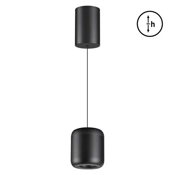 NOVOTECH 359438 OVER NT24 000 черный Светильник подвесной с механизмом регулировки высоты, провод 2м IP20 LED 10W 220-240V 3000K 650Лм LISSE