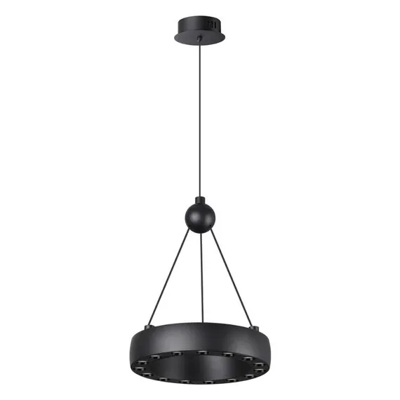 NOVOTECH 359396 OVER NT24 000 черный Светильник подвесной светодиодный, длина провода 2м IP20 LED 12W вниз/5W вверх 220V 1360Лм 3000K TURN