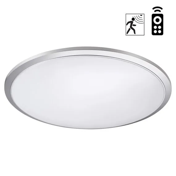 NOVOTECH 359213 OVER NT23 327 серый Светильник накладной влагозащищ. диммир. с датчиком движения (пульт ДУ в комплекте) IP43 LED 48W 170-265V 4320Лм 3000-6000К