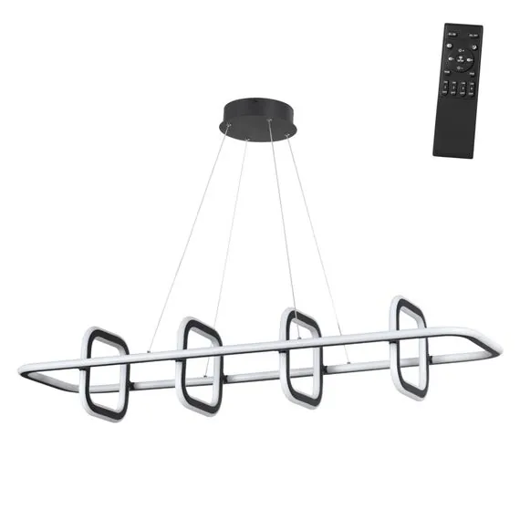NOVOTECH 359185 OVER NT23 165 черный Светильник подвесной диммируемый, в комплекте пульт ДУ IP20 LED 4000К 175W 220V ONDO