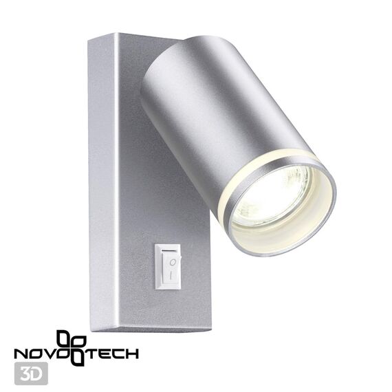 NOVOTECH 370895 OVER NT22 250 серебро Светильник накладной настенный IP20 GU10 9W 220V ULAR, изображение 4