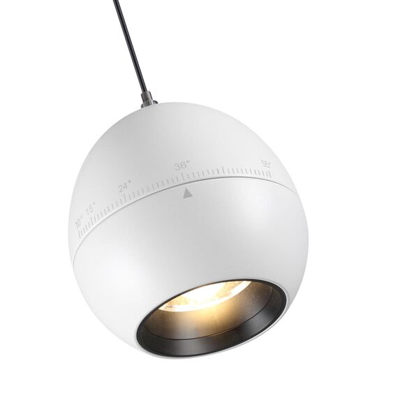 NOVOTECH 359341 OVER NT24 000 белый Светильник подвесной с механизмом регулировки высоты, провод 2м IP20 LED 7W 3000K 760Лм 170-265V SFERO, изображение 6