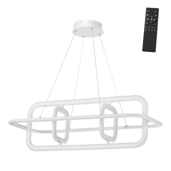 NOVOTECH 359176 OVER NT23 161 белый Светильник подвесной диммируемый, в комплекте пульт ДУ IP20 LED 4000К 185W 220V ONDO