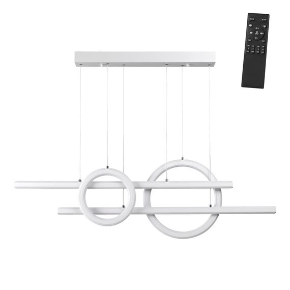 NOVOTECH 359182 OVER NT23 164 белый Светильник подвесной диммируемый, в комплекте пульт ДУ IP20 LED 4000К 116W 220V ONDO