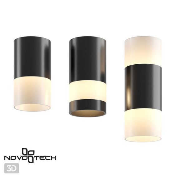 NOVOTECH 370678 OVER NT19 255 черный Светильник накладной IP20 GU10 9W 220-240V ELINA, изображение 4