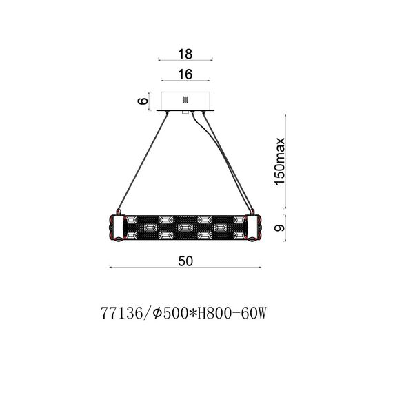 Fluorite FL1051-6P Люстра подвесная Festo Gold, изображение 7