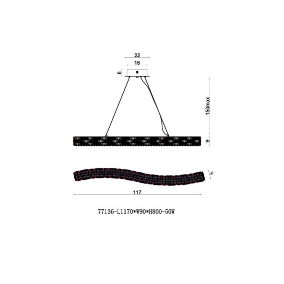 Fluorite FL1052-10PL Люстра подвесная Festo Chrome, изображение 4
