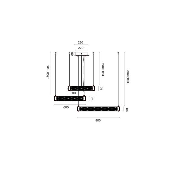 Fluorite FL1052-30P Люстра подвесная Festo Chrome, изображение 2