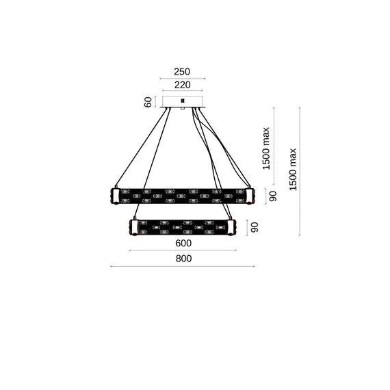 Fluorite FL1052-20P Люстра подвесная Festo Chrome, изображение 5