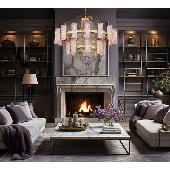 Fluorite FL1090-24P Люстра подвесная Inverno Rose, изображение 5