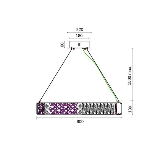 Fluorite FL1068-8P Люстра подвесная Ravissement Chrome, изображение 4
